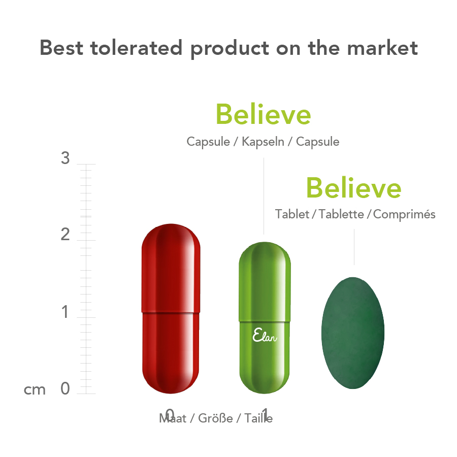 Produit le mieux toléré sur le marché comprimé believe