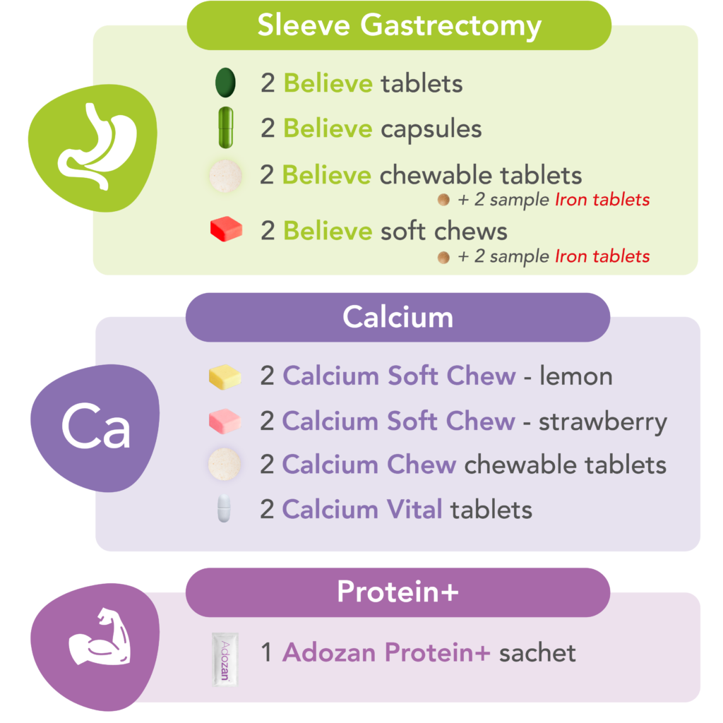 Pack d’essai Sleeve Gastrectomie - Believe & Calcium